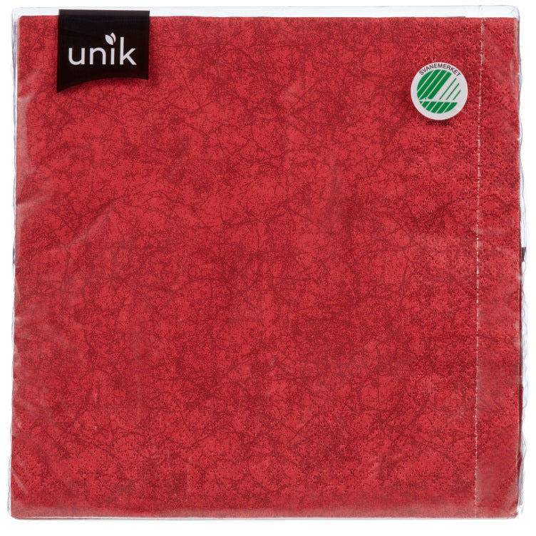 Unik Servietter Mørk Rød 20pk | 3-lags