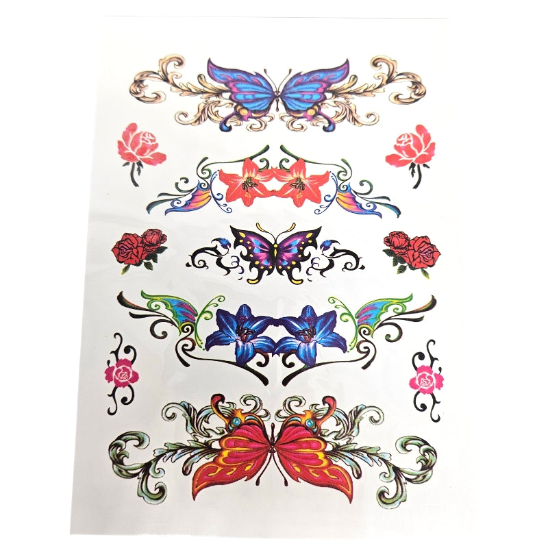 Midlertidige Tatoveringer Blomster & Sommerfugler 280stk