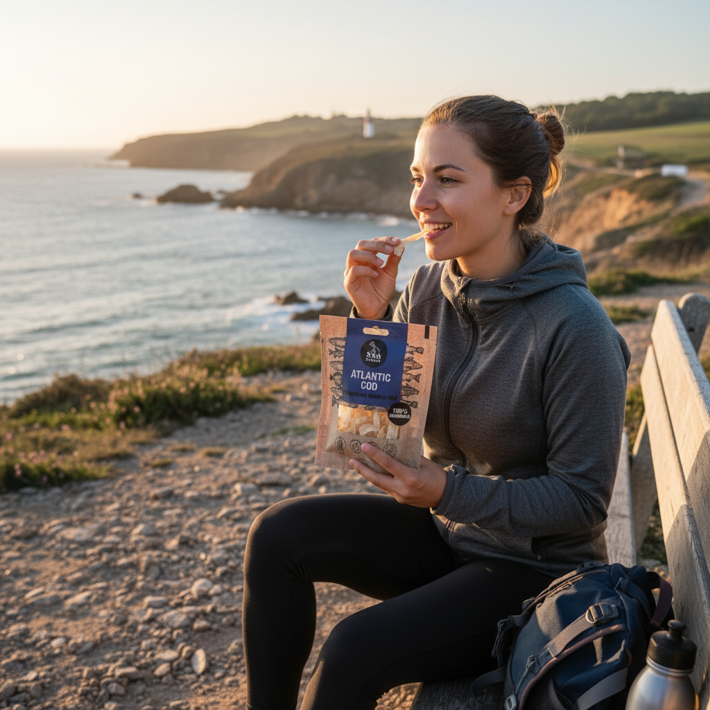 Sea Snacks Tørrfisk Tørket Torsk fra Atlanterhavet 30g