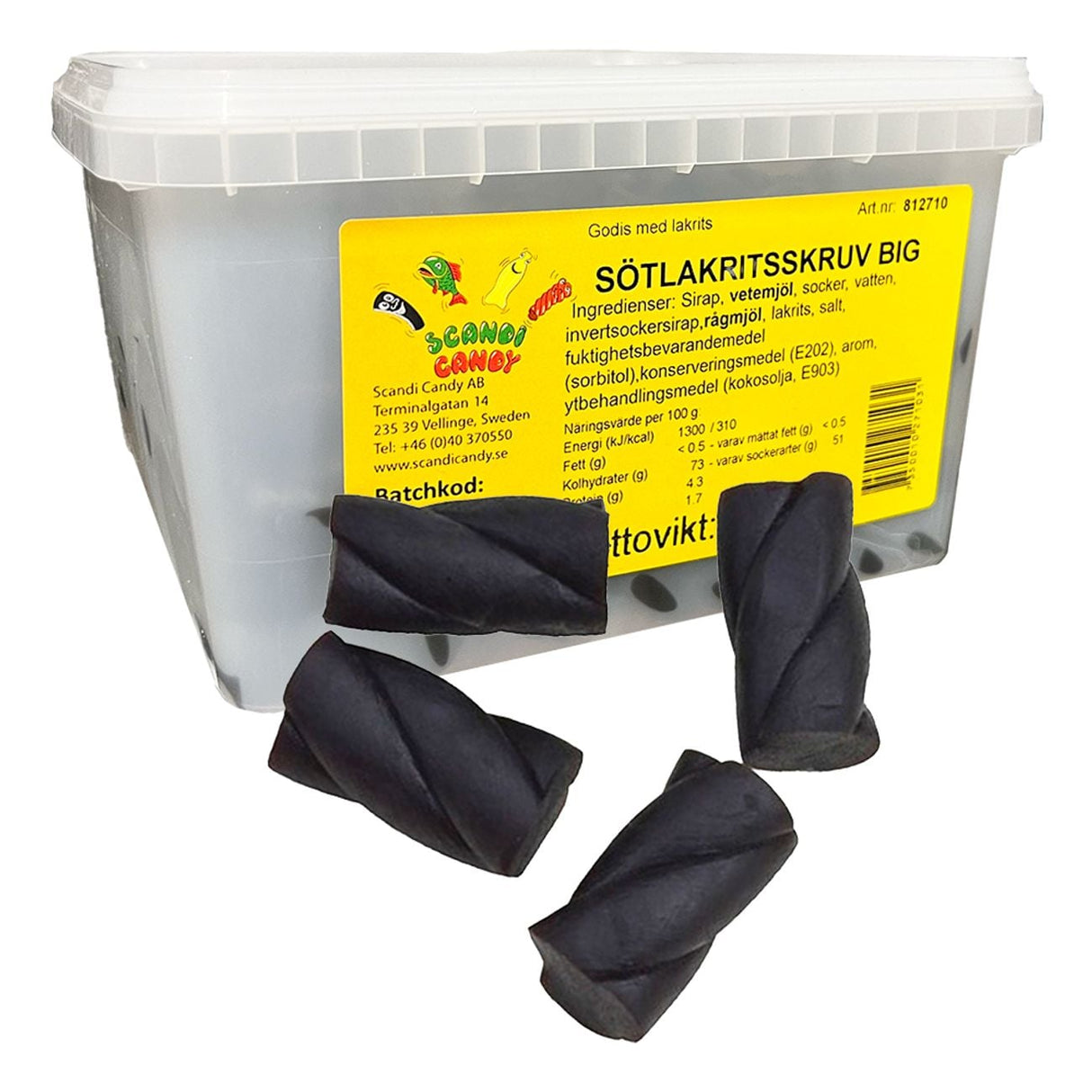 Scandi Candy Søtlakris Skruer 2kg | Storpakk