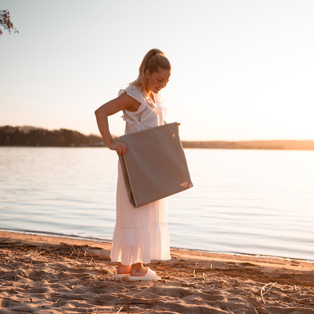 Foldbar Strandmatte med Ryggstøtte | 149x50cm