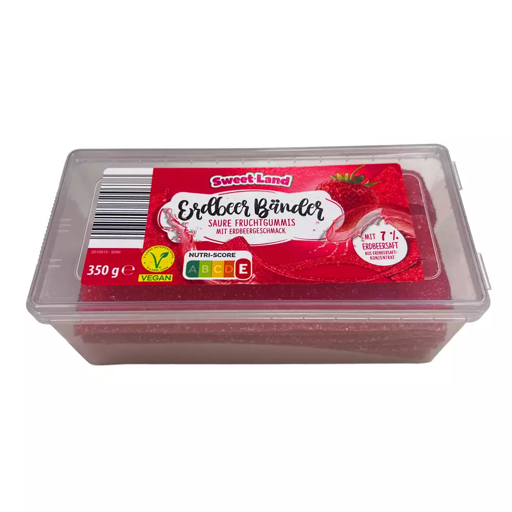 Vidal Jordbærremser 350g