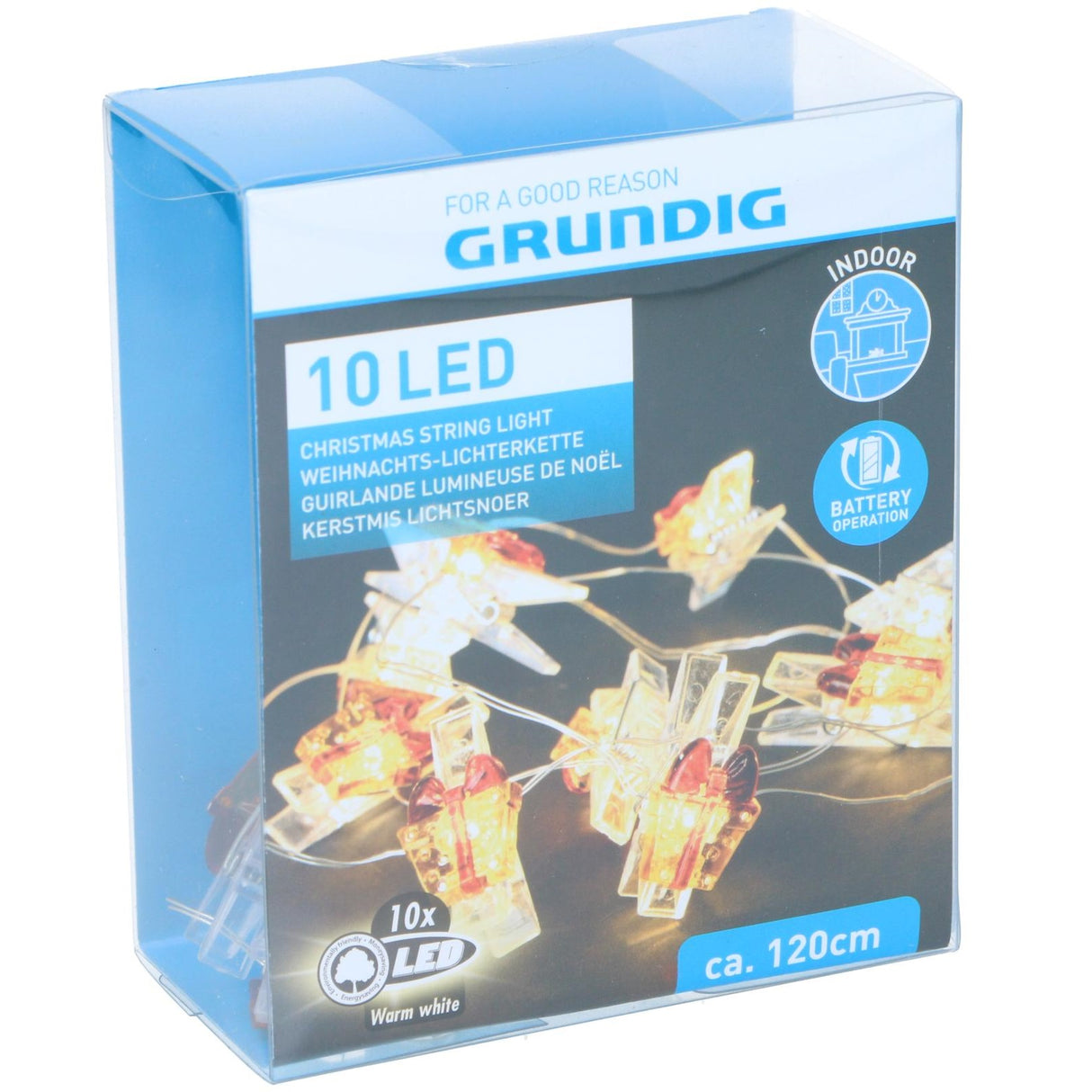 Grundig LED Lyslenke Julemotiver Med Klyper |3 ass