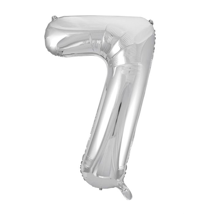 Tinka Foil Number Balloons 81 cm Silver