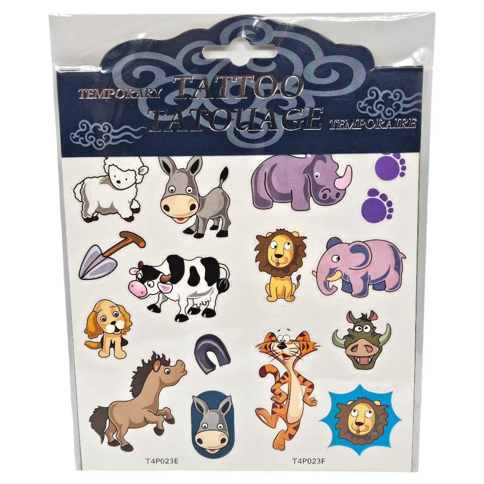 Temporary Tattoos Animals Glitter | 3ass