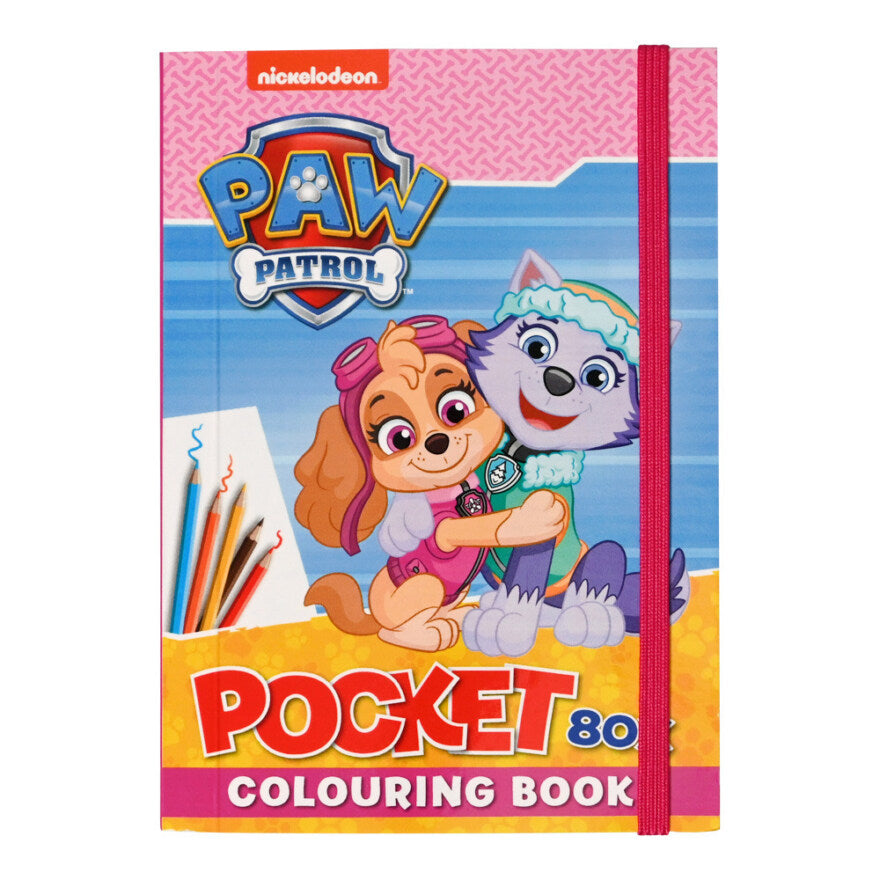 Paw Patrol pocket fargeleggingsbok 80 sider | 4 ass