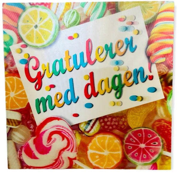 3D Bursdagskort med konvolutt - Flere Varianter