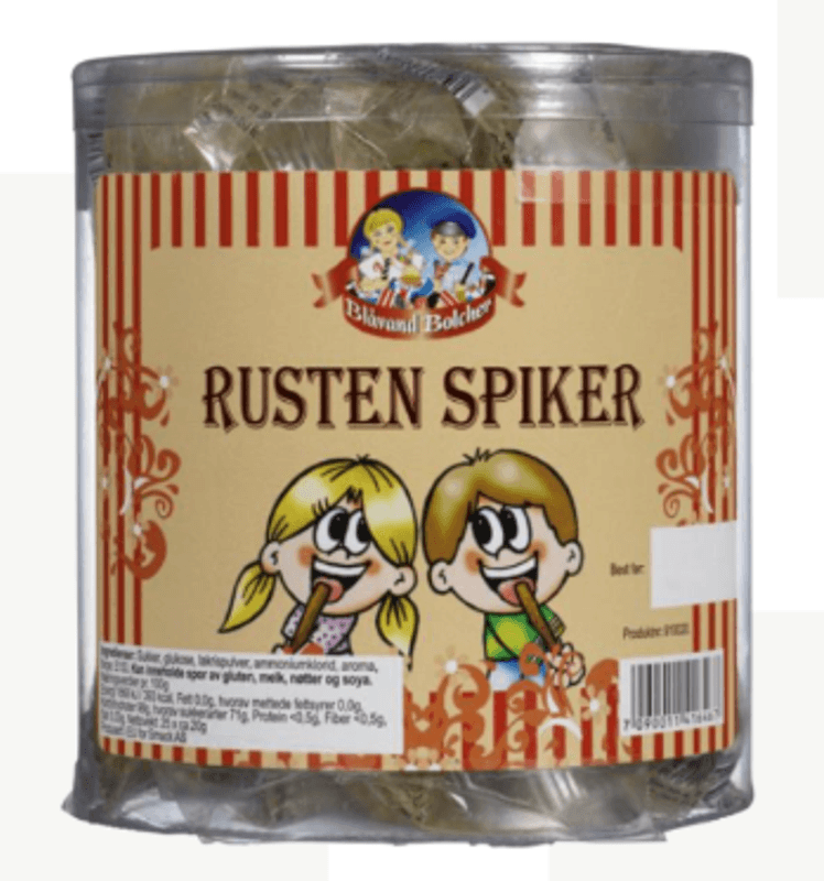 Rusten Spiker 25x20g | Datodeal | Storpakk salt lakris