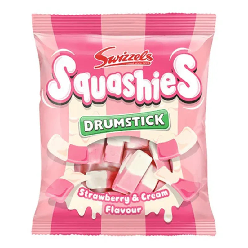 Swizzels squashies drumstick strawberry & cream bag 140g