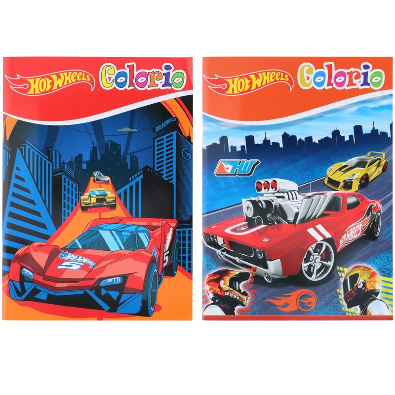 Hot Wheels fargeleggingsbok 32 sider | 2 varianter