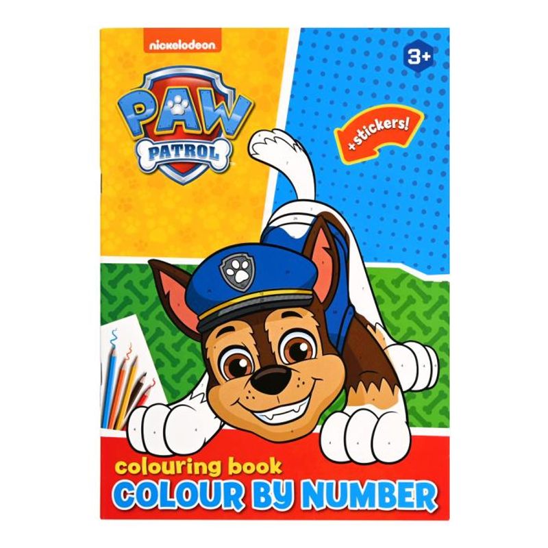 Paw Patrol Fargeleggingsbok 32 sider | Fargelegging etter tall