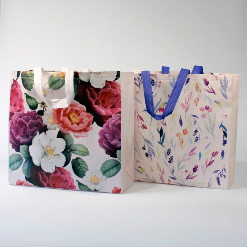 Large shopping bags | Bouquet or Floral colored