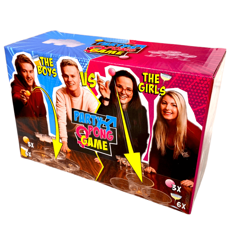 Partypong beer pong game | 12 glasses and 6 balls | Fun party game