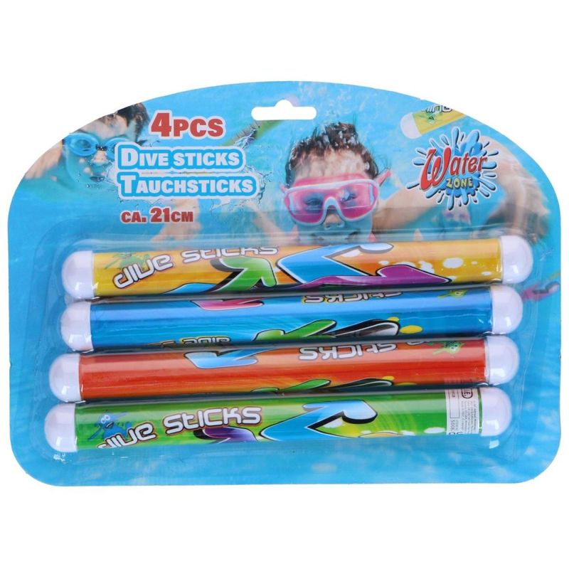 Dykkepinner 4pk 21cm | Svømmetrening og vannlek