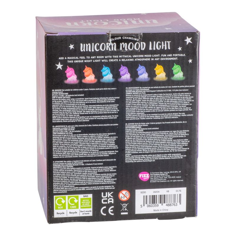 Unicorn Lamp - Fonts Color