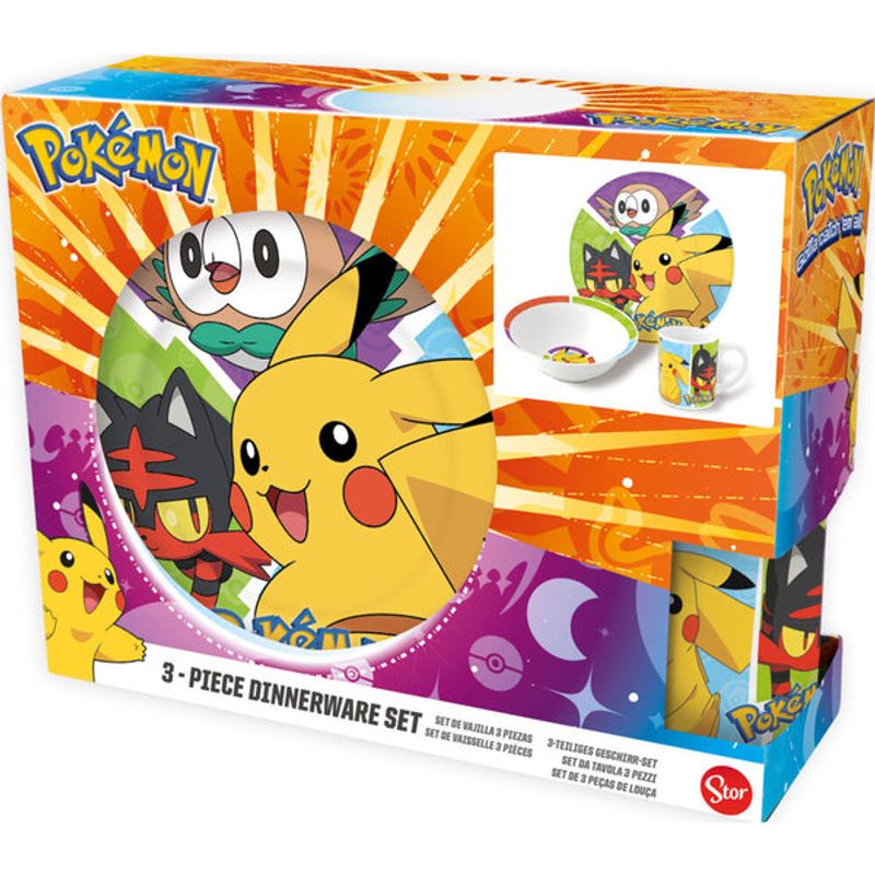 Pokemon Spisesett 3 deler Keramikk