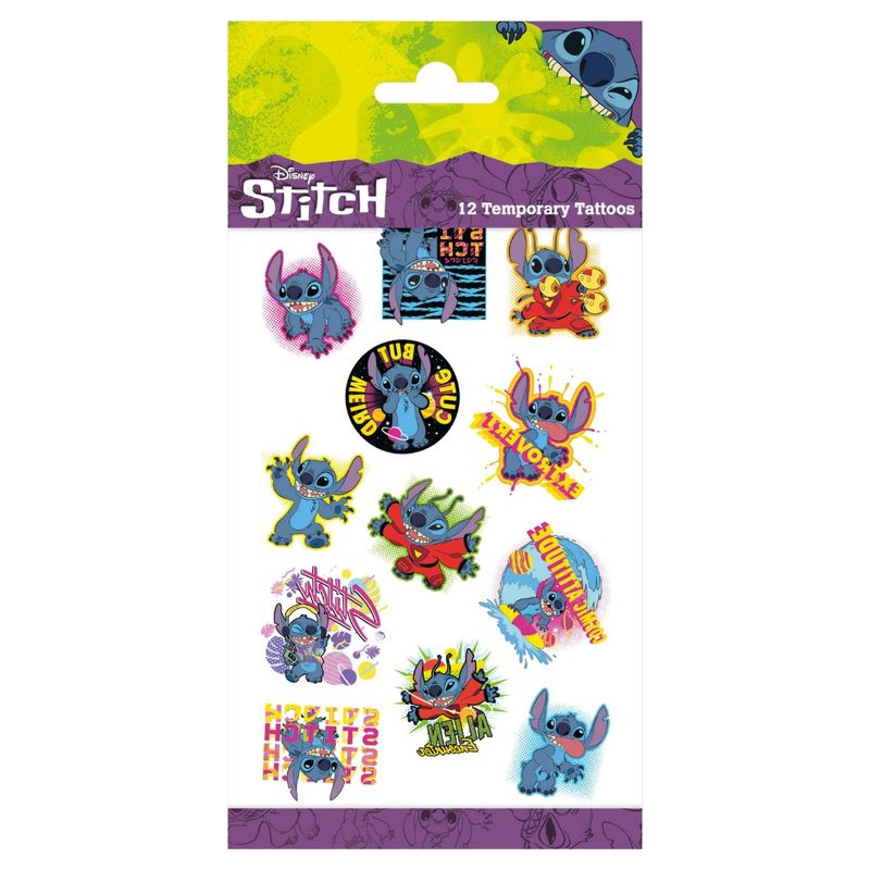 Midlertidige tatoveringer med Stitch motiv | 12stk