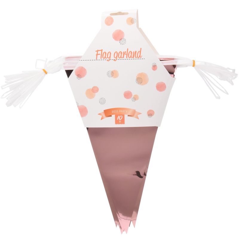Flag Banners Pennants Rose Gold 10m