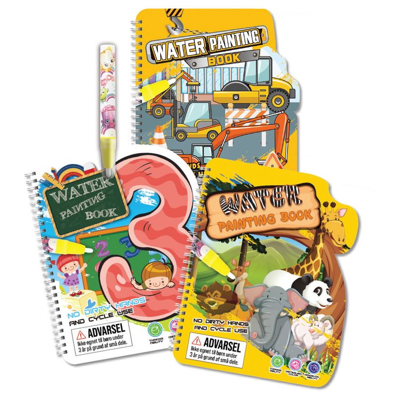 Magic Water Coloring Books 3pk | Reusable & Silver-Free