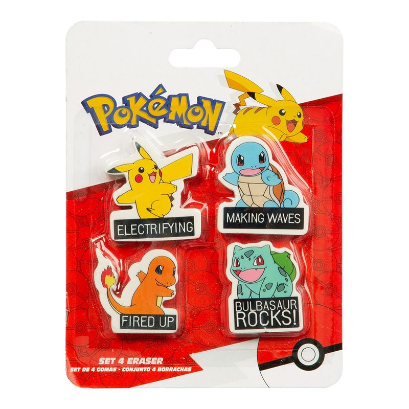 Pokemon Eraser 4pk