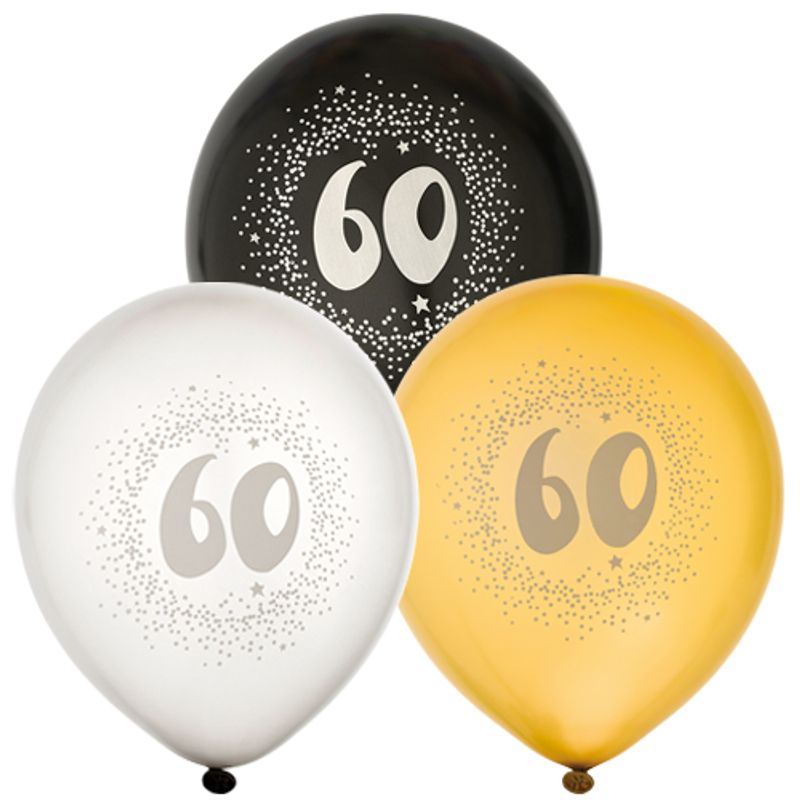 Balloon set 60 years 6pk