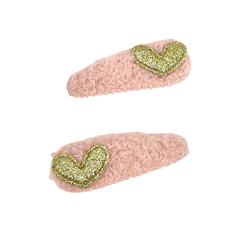 Bellizza hair clip w/ gold heart 2 - pack