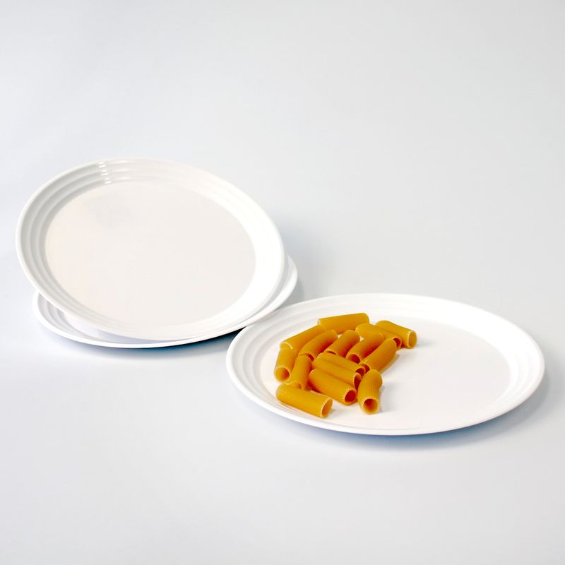 Plastic plate 25cm white | Reusable | Outdoor & Camping