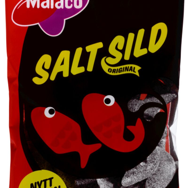 Malaco Salt Herring 100g | Classic salty licorice candy from Sweden
