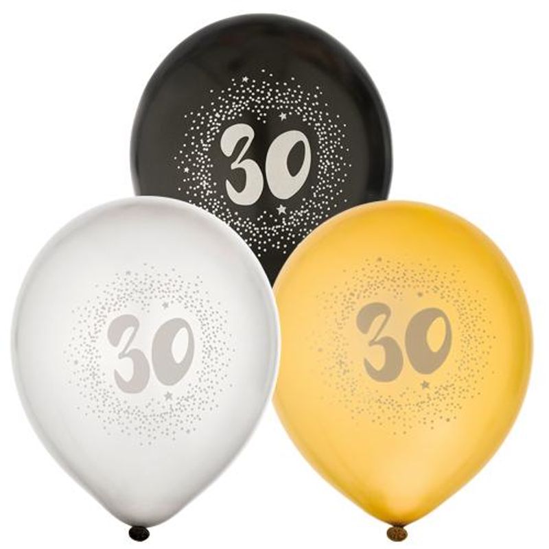 Balloon set 30 years 6pk