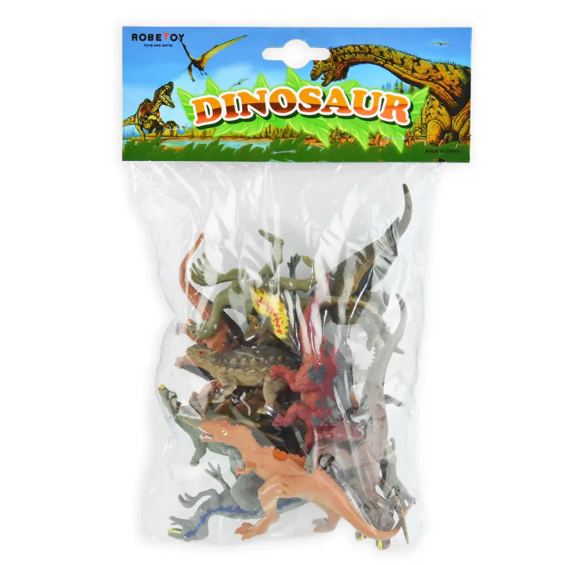 Dinosaurs in bag 12 pcs | Plastic figures