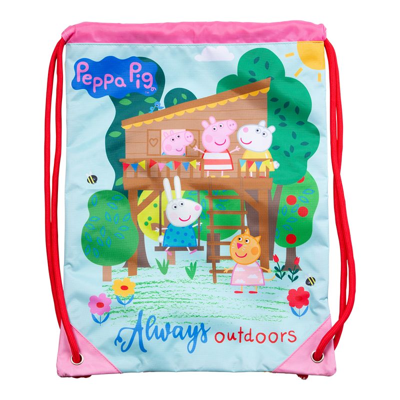 Peppa Pig gym bag for children | Lightweight backpack for school/kindergarten and leisure