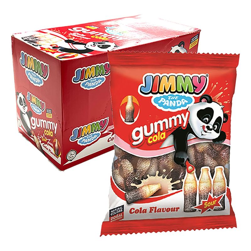 Jimmy the Panda Vingummi Cola Sur 80g
