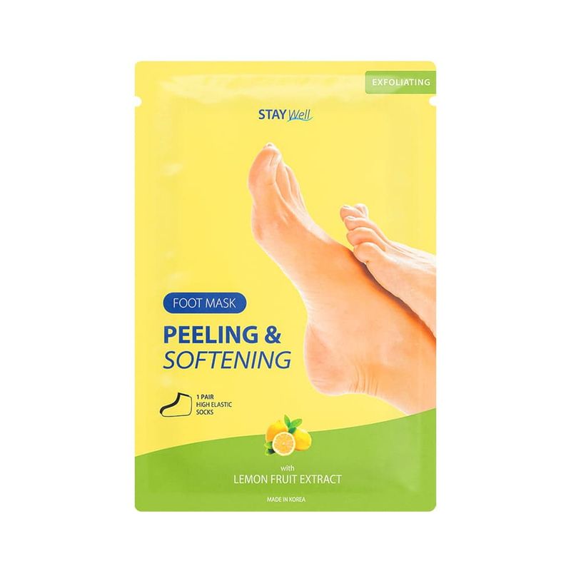 Peelende fotmaske sokker sitron 1 par | Stay Well