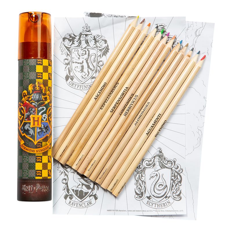 Harry Potter Coloured Pencils 12pk | With Pencil Sharpener