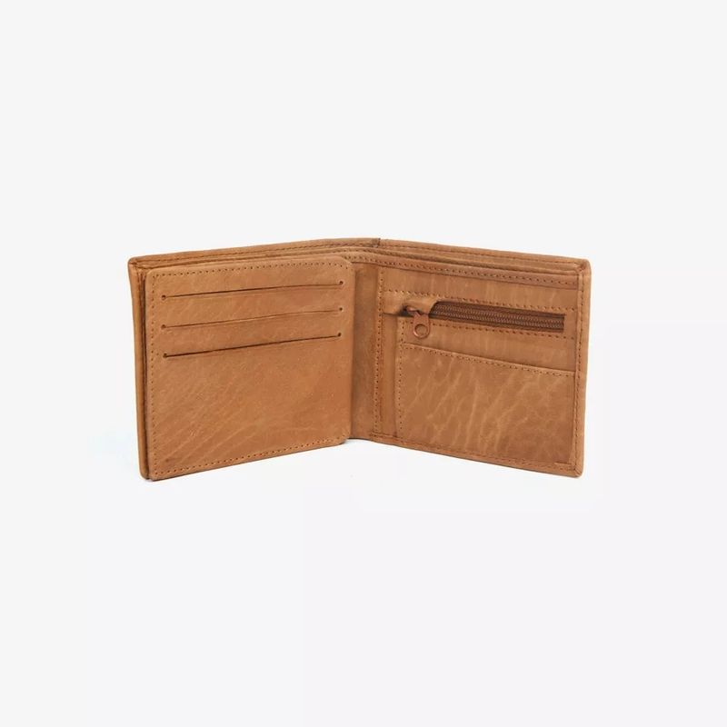 Wallet leather Cognac small