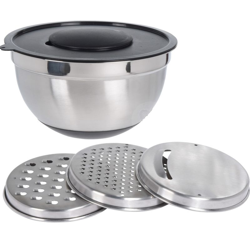 Mixing Bowl with Grater | Excellent Houseware | Stainless Steel 25cm