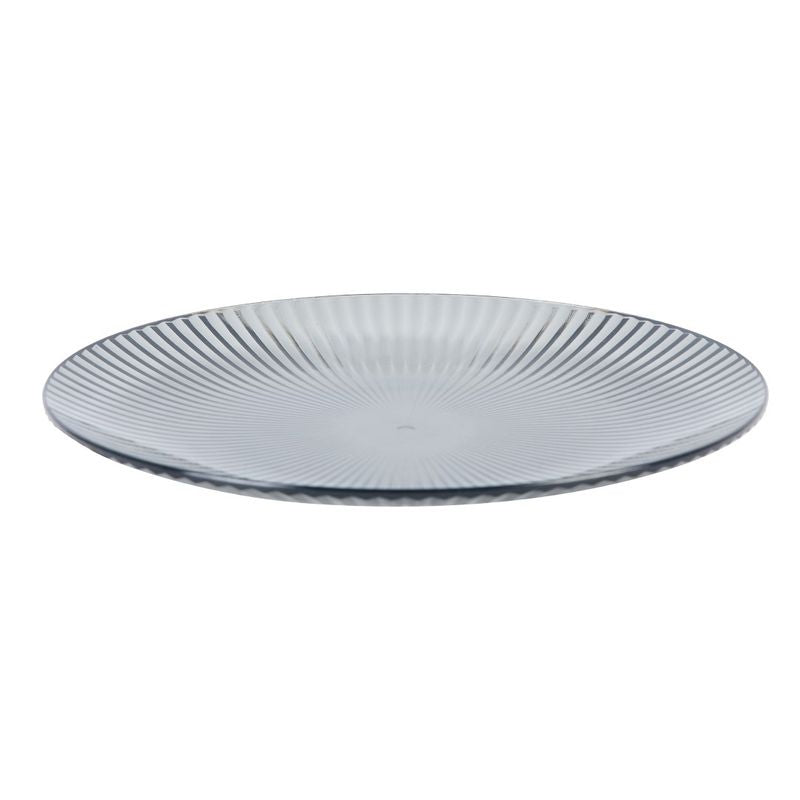 Stripe Plastic Plate 20cm | Sooty grey | Durable and stylish plate