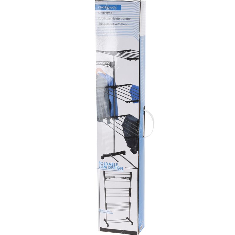 Drying rack 3 levels | Foldable & with wheels | Ultra Clean