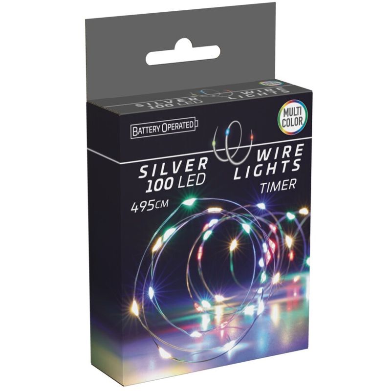 Lyslenke 100 LED|Multifarge|6t Timer