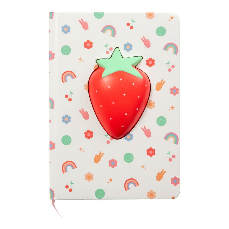 Notebook with squeeze toy strawberry | 80 pages FSC