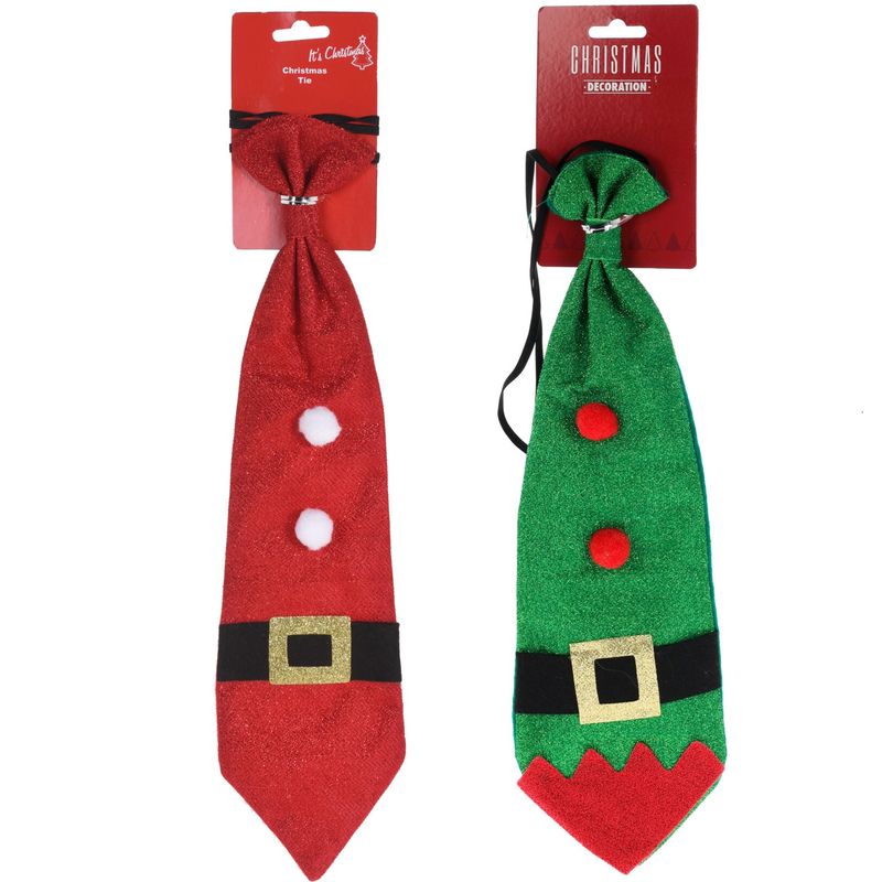 Funny Christmas Tie | Red or Green | Festive Christmas Accessory