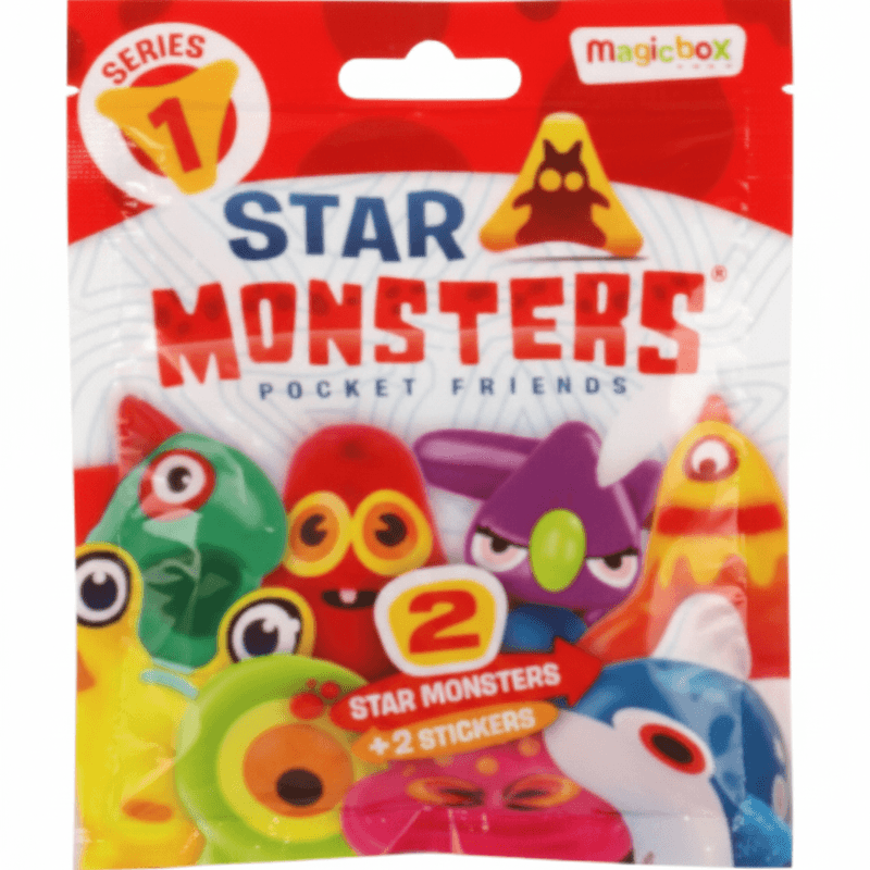 Star Monsters overraskelsespose Serie 1 | 2 figurer + klistremerker