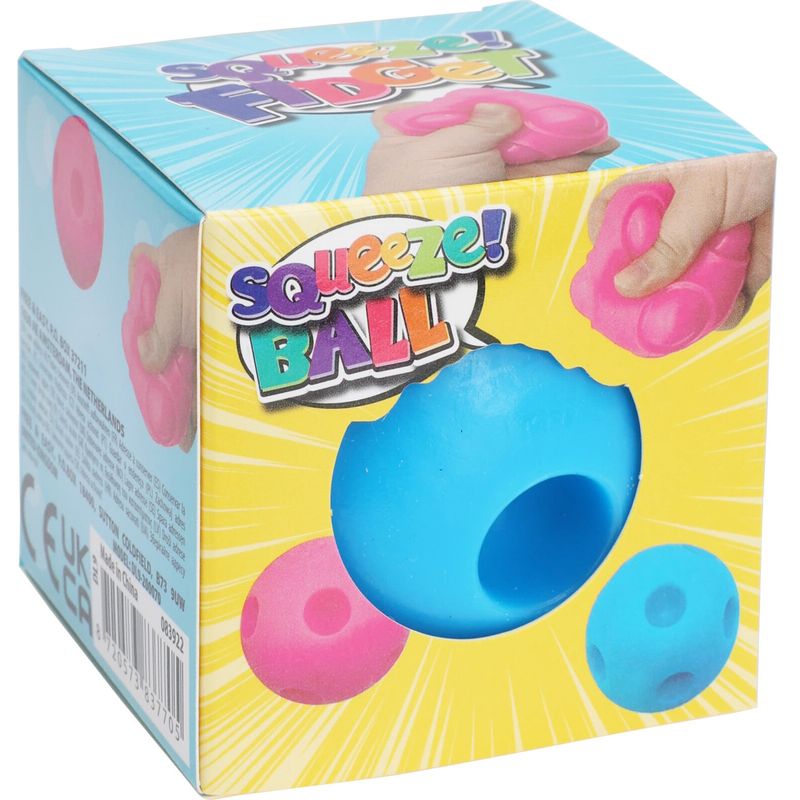 Squeeze Ball Popper Pink/Blue 6cm | Fidget Toy | Stress Toy