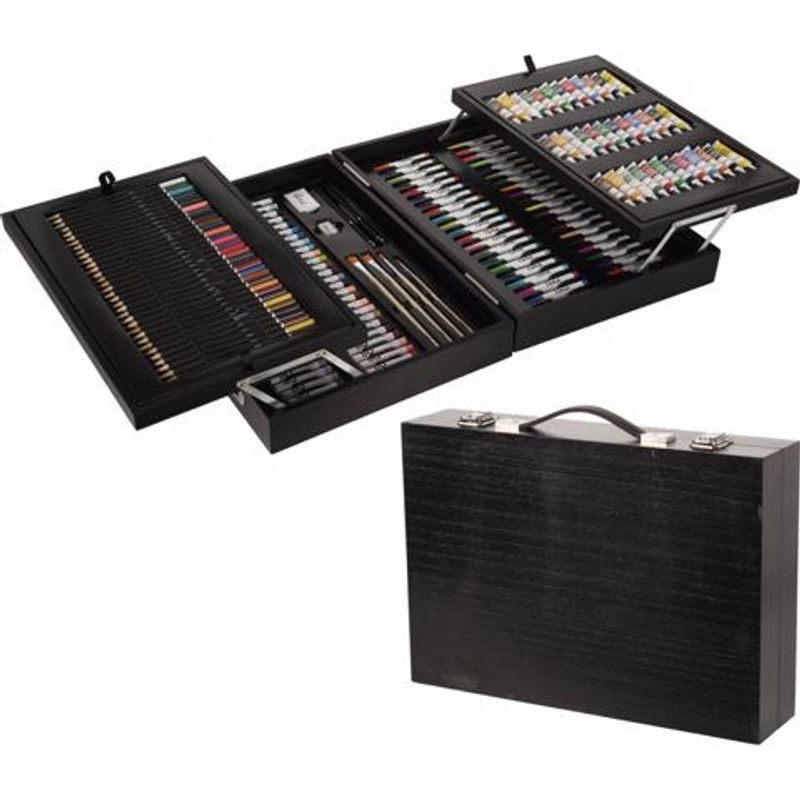 Artist Art Set 174 pieces in wooden case