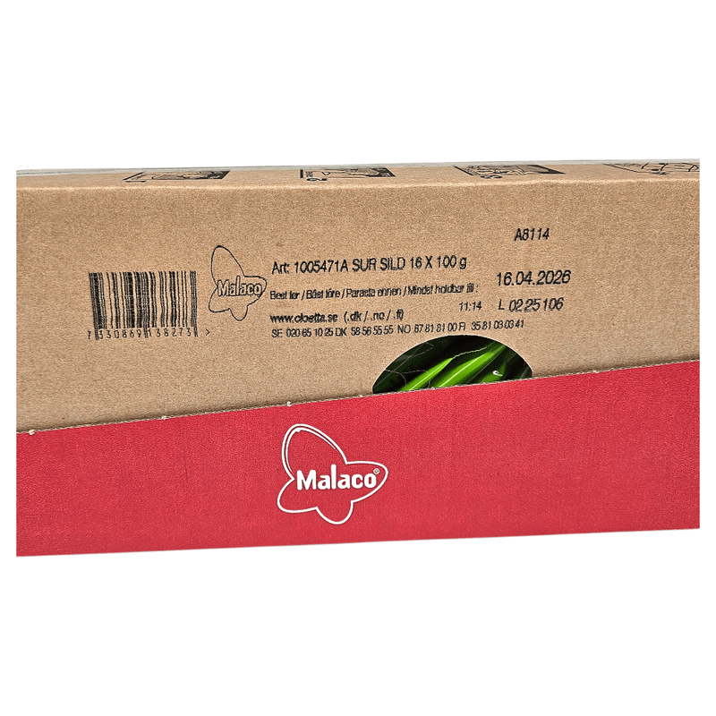 Malaco Sour Herring 16 x 100g | Large pack | Sour candy