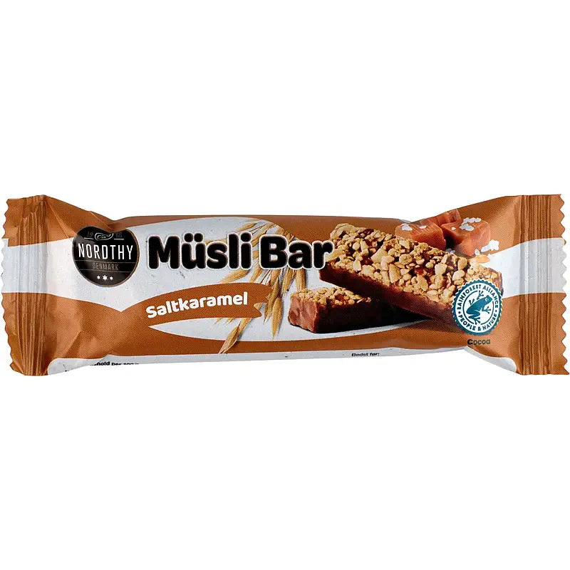 Nordthy Muesli Salted Caramel 150g | 6 x 25g | Energy bar