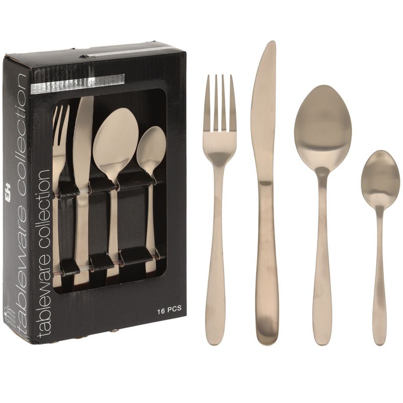 Cutlery set 16 pieces - Gold | Excellent Houseware