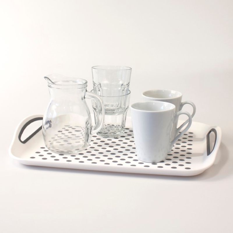 Serveringsfat 45x32cm Antislip Hvit
