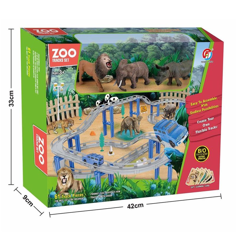 Car track Zoo with figures and vehicles