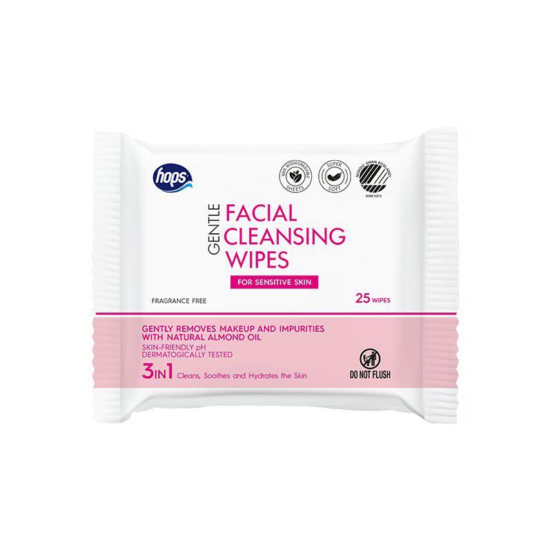 Hops Cleansing Wipes Sensitive plastic-free 25pk